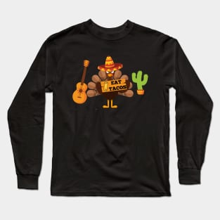 Funny Thanksgiving eat tacos turkey Long Sleeve T-Shirt